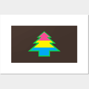 Pansexual/Panromantic Pride: Christmas Tree Posters and Art